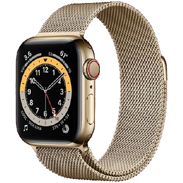 Đồng hồ thông minh Apple Watch Series 6 (4G) 44mm - Viền thép dây thép - Chính hãng VN/A ( Vàng )