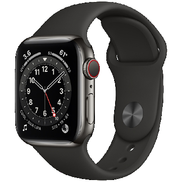 Đồng hồ thông minh Apple Watch Series 6 (4G) 40mm - Viền thép dây cao su - Chính hãng VN/A ( Xám )