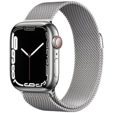 Đồng hồ thông minh Apple Watch Series 7 4G, 45mm – Viền thép dây thép - Chính hãng VN/A ( Bạc )