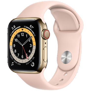 Đồng hồ thông minh Apple Watch Series 6 (4G) 40mm - Viền thép dây cao su - Chính hãng VN/A ( Hồng )