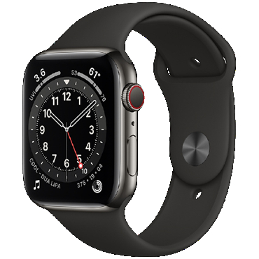 Apple Watch Series 6 GPS + Cellular, 44mm Stainless Steel With Sport Band - Chính hãng VN/A ( Đen )