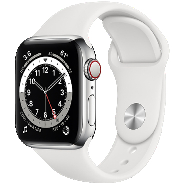 Đồng hồ thông minh Apple Watch Series 6 (4G) 40mm - Viền thép dây cao su - Chính hãng VN/A ( Bạc )
